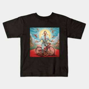 Pee Wee Herman in heaven - art 15 Kids T-Shirt